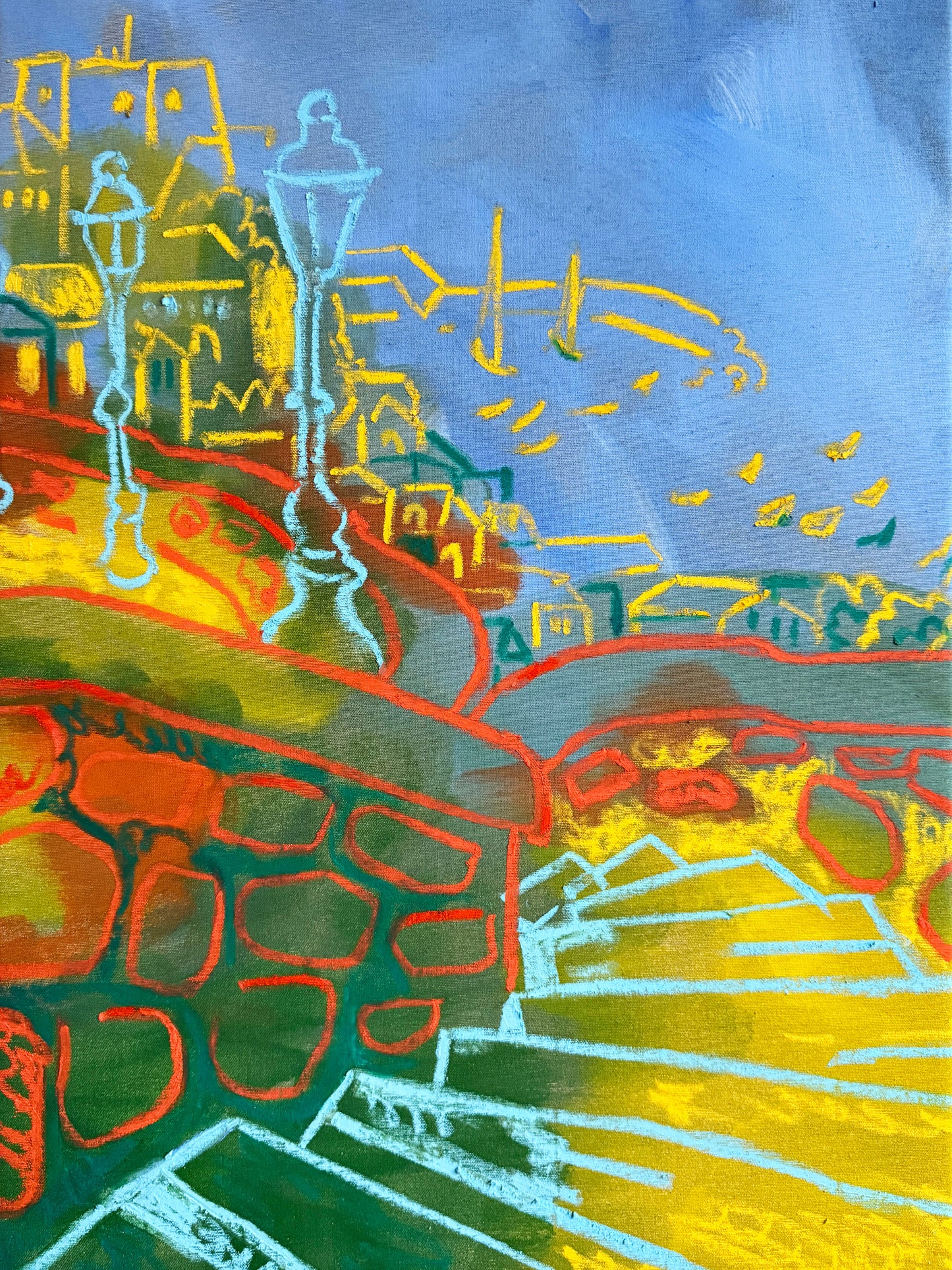 L'escalier bleu